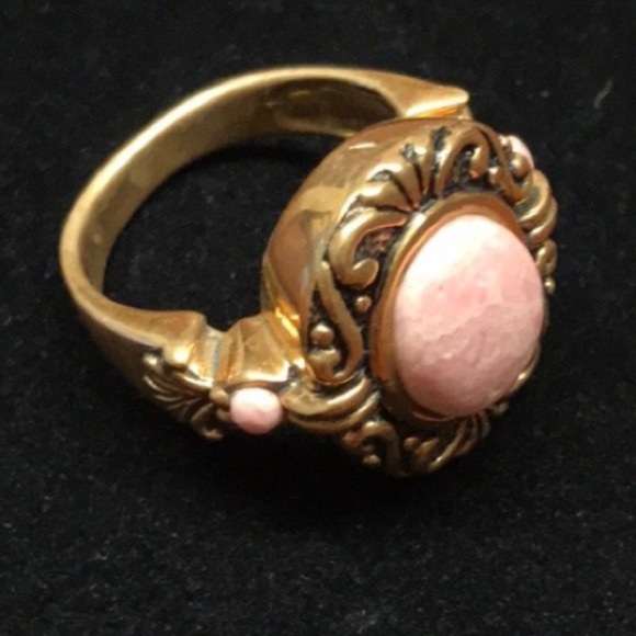 Vintage Pink Gemstone Ring Signed AHM - Picture 8 of 8
